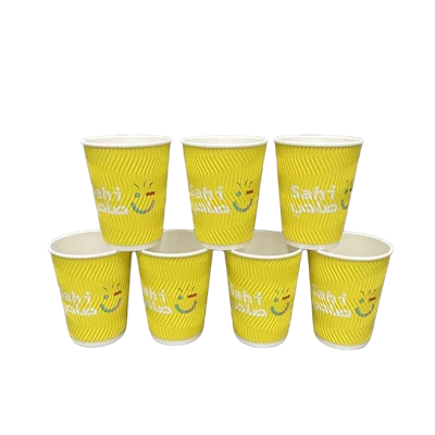 Vasos de papel para café de doble pared de 12 oz con tapa