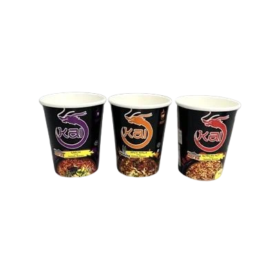 Vaso de papel de fideos con estampado de logotipo personalizado de 65 g