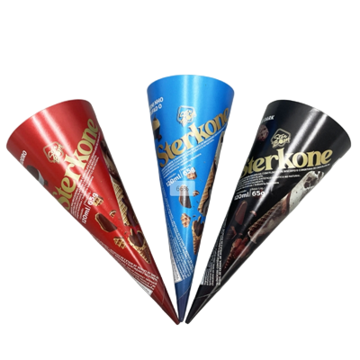 Papel de regalo de cono de helado